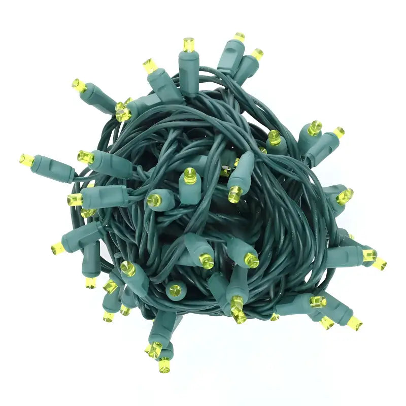 100 5mm Gold LED Christmas Lights 4’’ Spacing - Christmas Lights