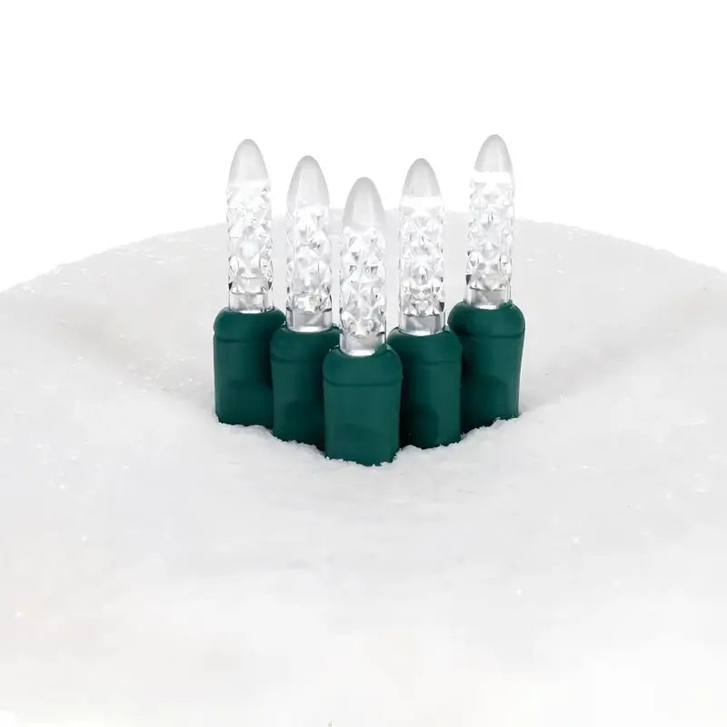 100 M5 Cool White LED Christmas Lights 4’’ Spacing Green Wire - Christmas Lights