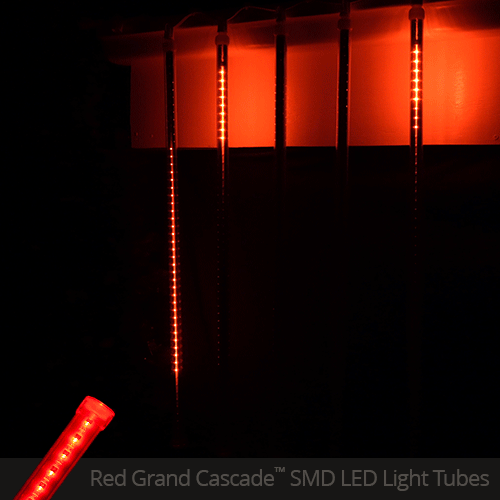 12’’ C9 Cascade Red SMD LED Tubes - Box of 5