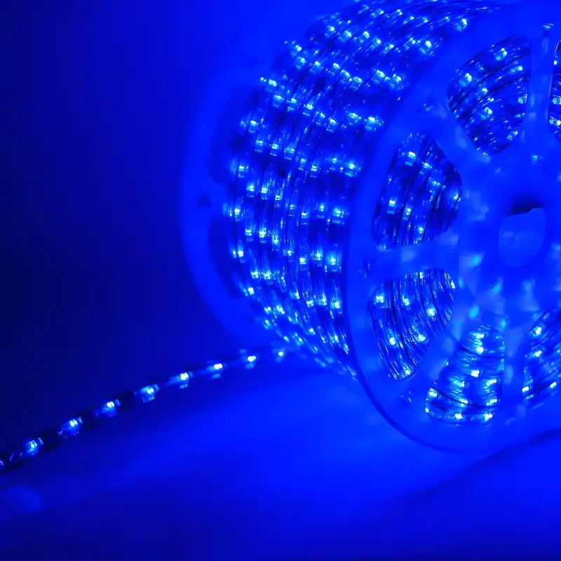 150’ Blue LED Rope Light 2 Wire 1/2’’ 120 Volt Christmas Lights