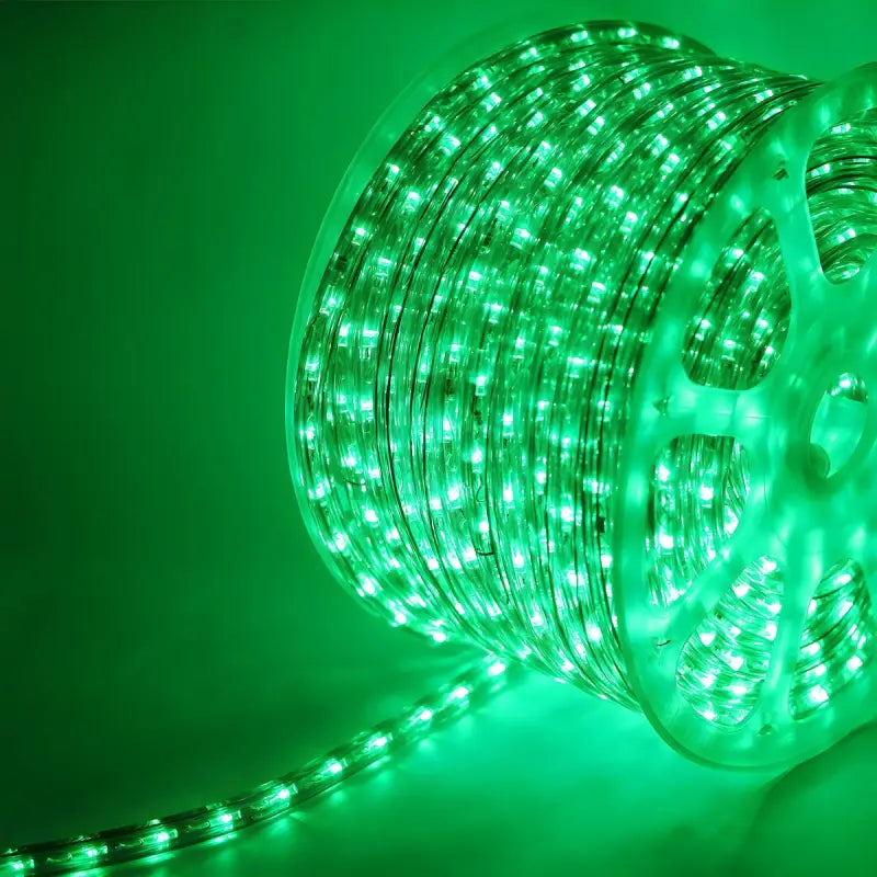 150’ Green LED Rope Light 2 Wire 1/2’’ 120 Volt - Christmas Lights