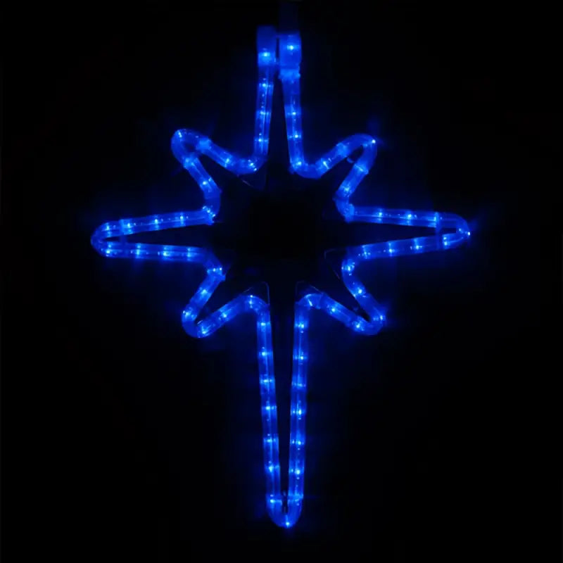 18’’ Blue LED Bethlehem Star - Wireframes Displays and Yard Art