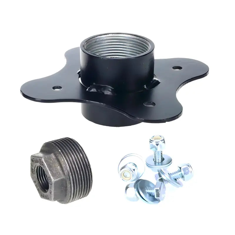 24-Peg Hook Head Screw On with Star Mount Adaptor for 1.5’’ Pipe/Pole - Christmas Light Installation Accessories