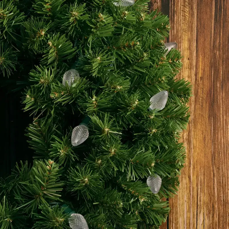 25 C7 Cool White LED Christmas Lights 8’’ Spacing - Christmas Lights