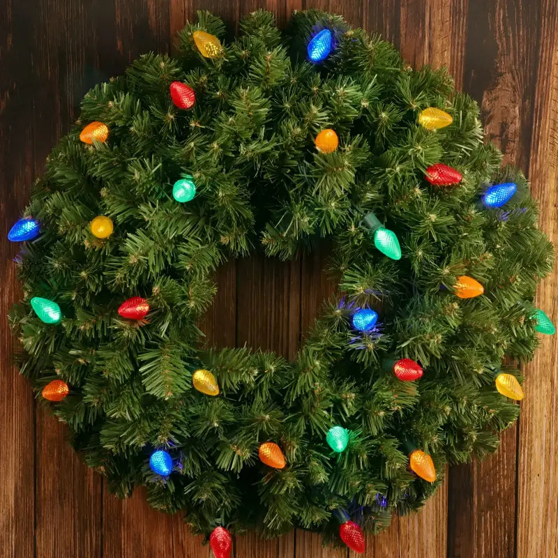 25 C7 Multicolor LED Christmas Lights 8’’ Spacing Christmas Lights