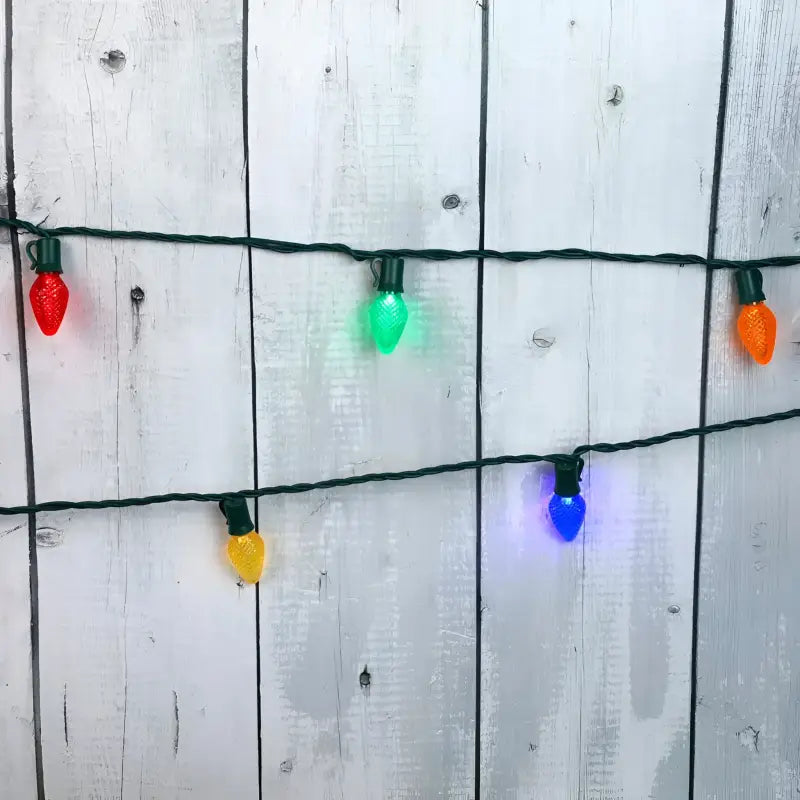25 C7 Multicolor LED Christmas Lights 8’’ Spacing Christmas Lights