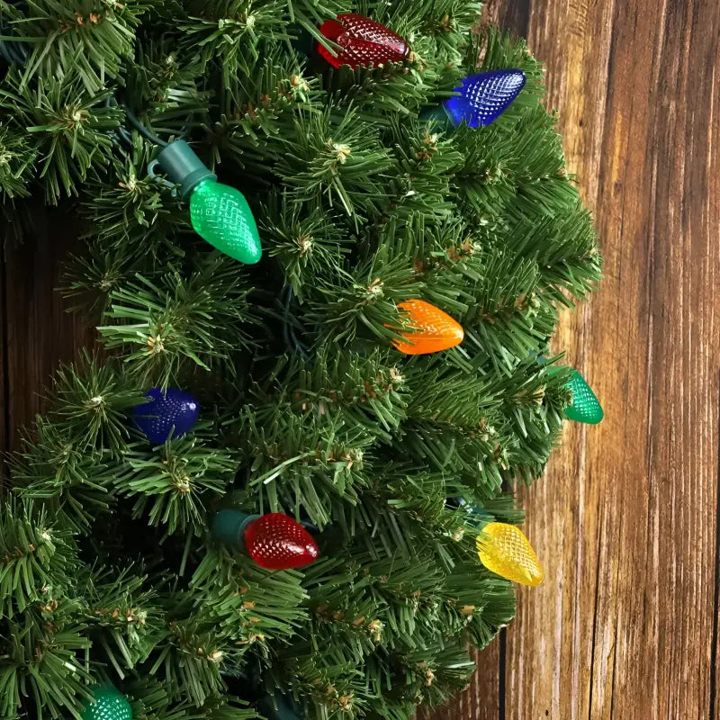 25 C7 Multicolor LED Christmas Lights 8’’ Spacing Christmas Lights
