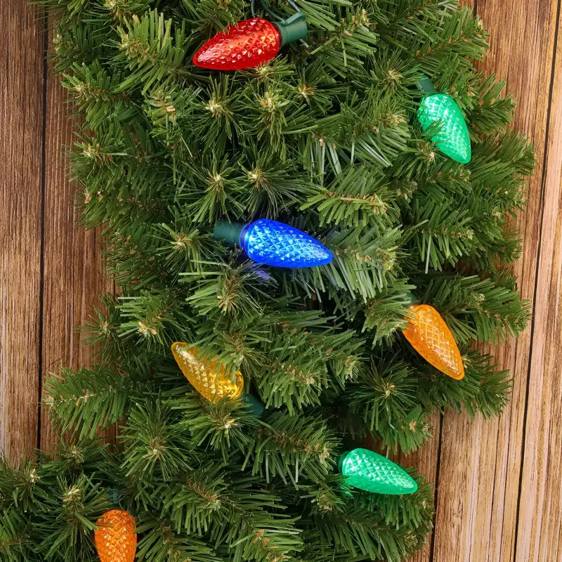 25 C9 Multicolor LED Christmas Lights 8’’ Spacing Christmas Lights