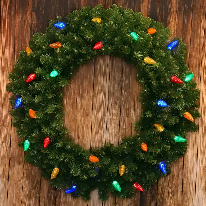 25 C9 Multicolor LED Christmas Lights 8’’ Spacing Christmas Lights