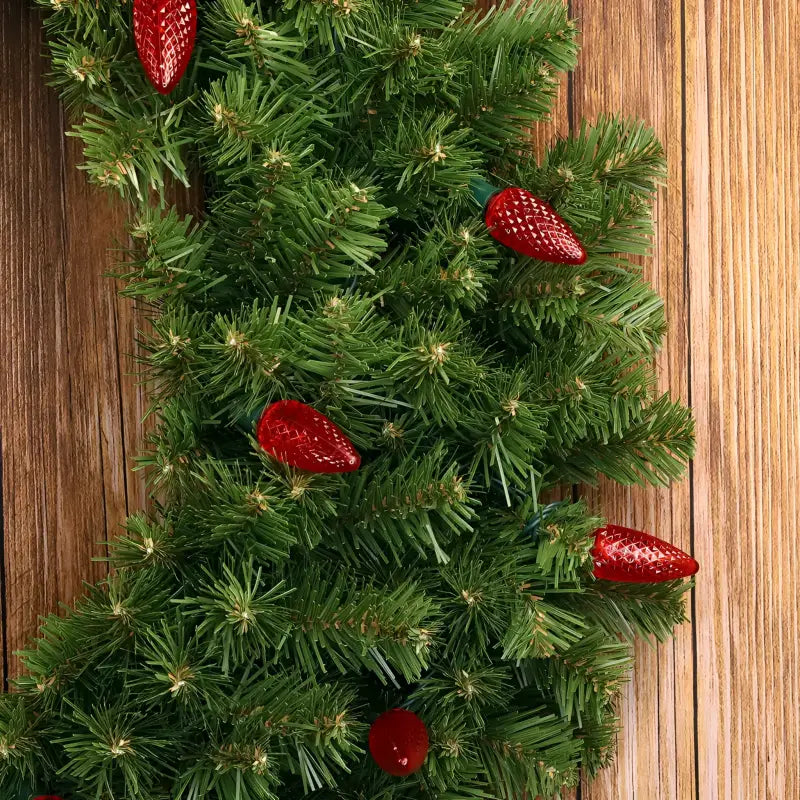 25 C9 Red LED Christmas Lights 8’’ Spacing - Christmas Lights