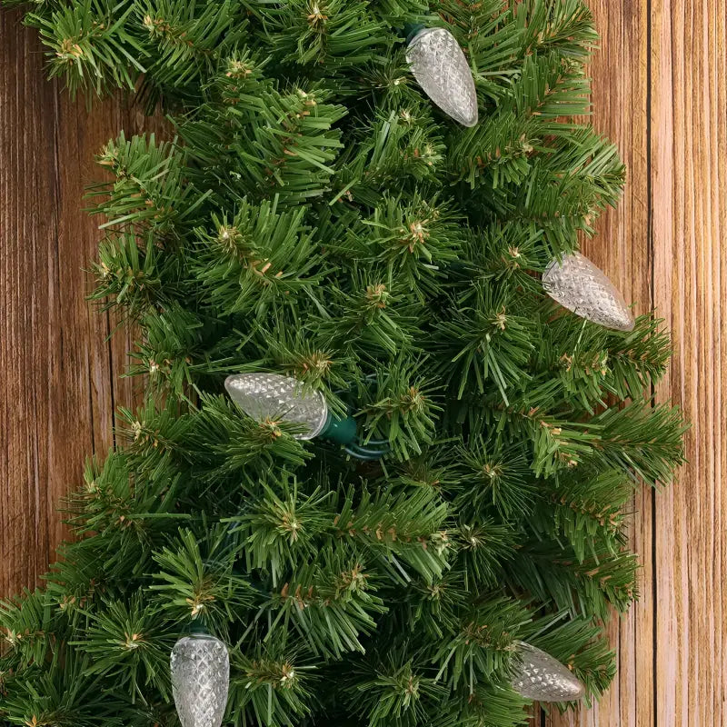 25 C9 Warm White LED Christmas Lights 8’’ Spacing - Christmas Lights