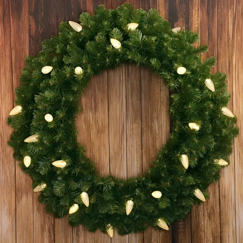 25 C9 Warm White LED Christmas Lights 8’’ Spacing - Christmas Lights