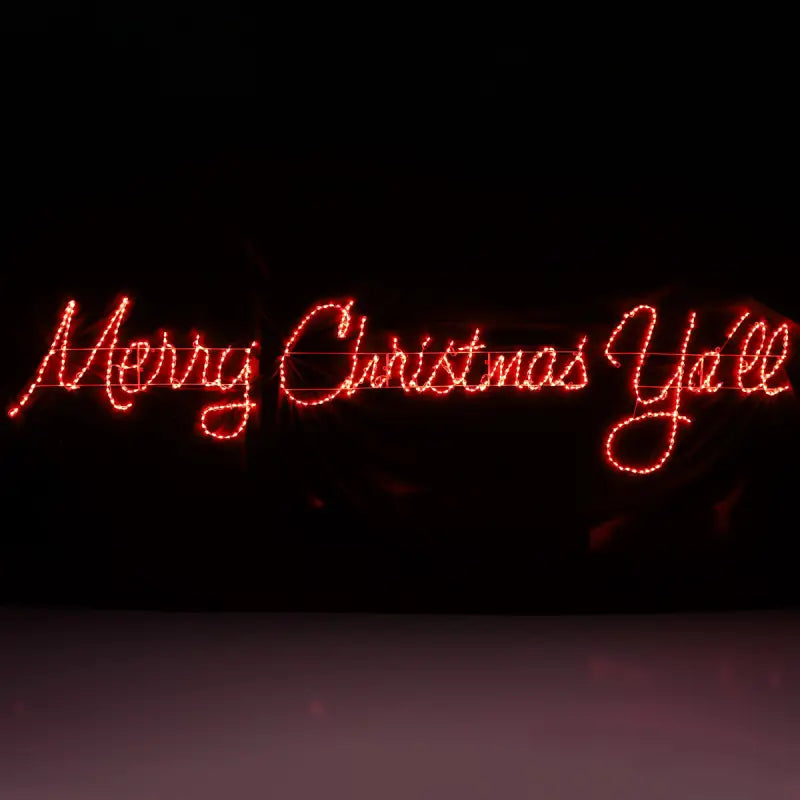 4.5ft Tall Merry Christmas Ya’ll w/ RGB Lights - Designer Series Display - Wireframes Displays and Yard Art