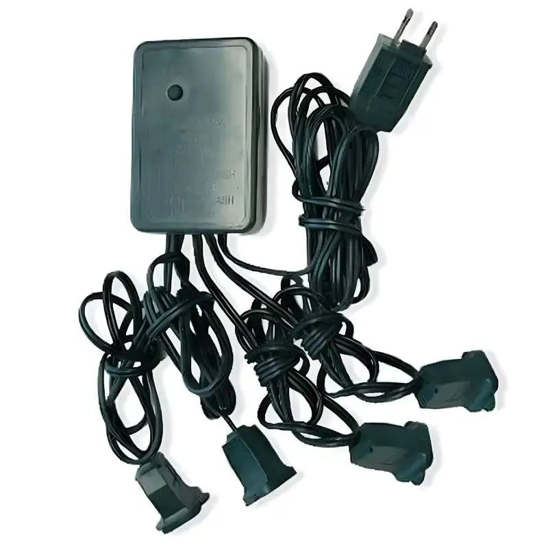 4 Channel Chase Controller with Push Button - 8 Functions Weatherproof - Christmas Light Installation Accessories