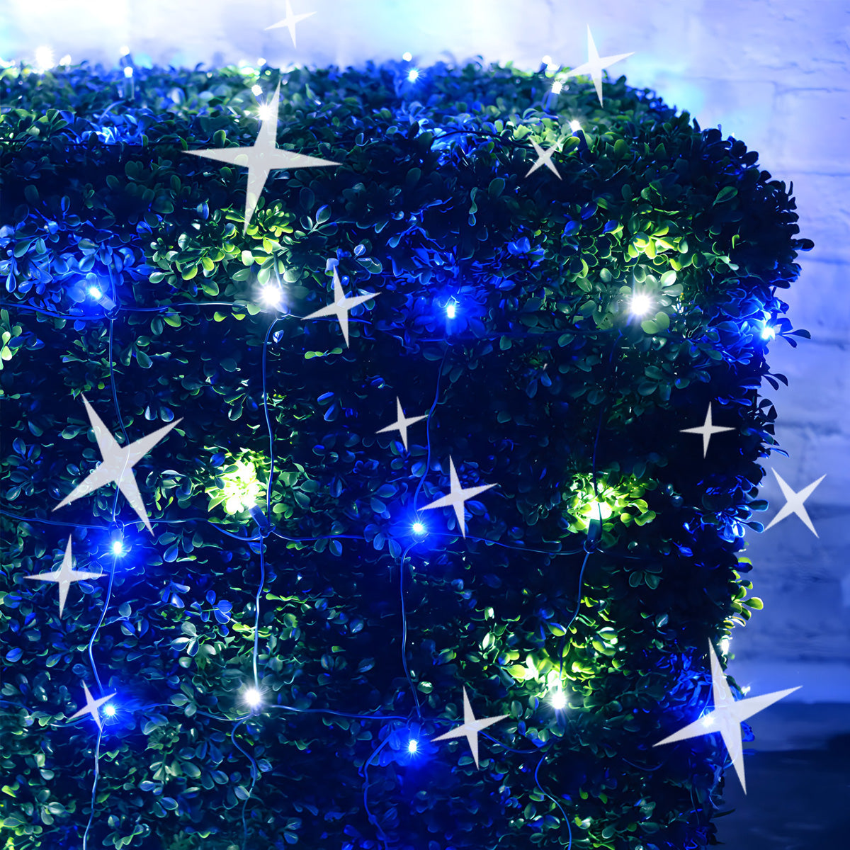 4’ x 6’ Blue and Cool White 5mm LED Smooth Fade DreamSpark Net Lights - Christmas Lights