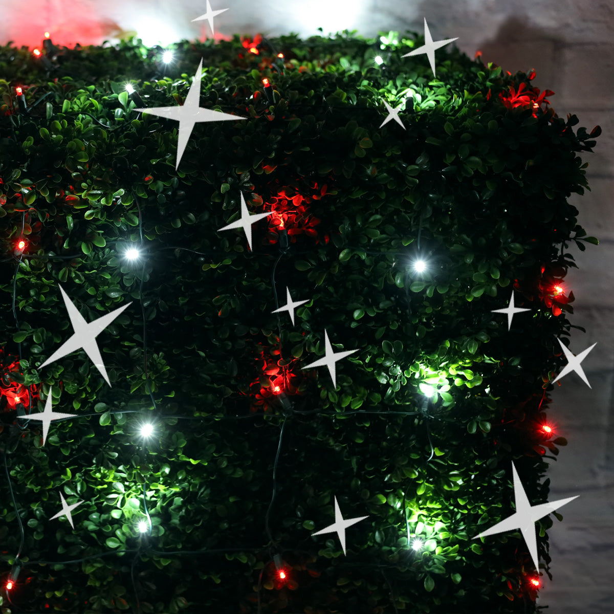 4’ x 6’ Red and Cool White 5mm LED Smooth Fade DreamSpark Net Lights - Christmas Lights