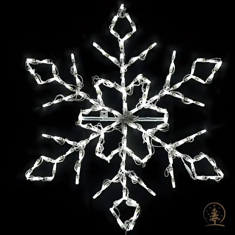 4ft Tall Let It Snow w/ RGB Lights and 6 Unique Snowflakes - Designer Series Display - Complete Scene - Wireframes