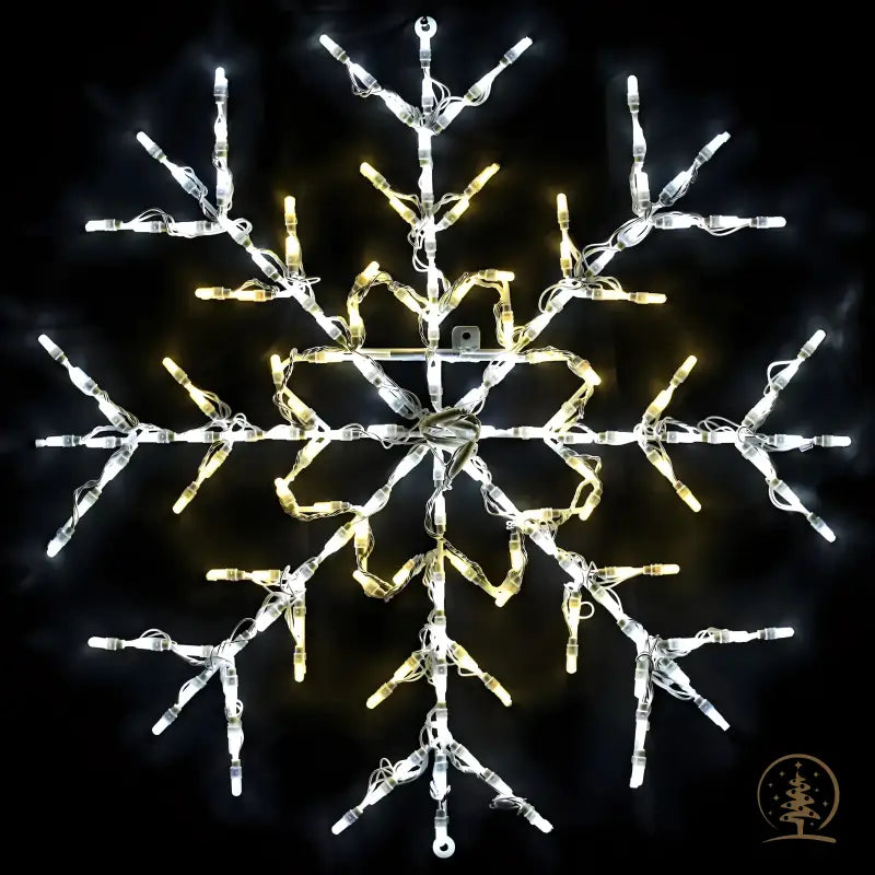4ft Tall Let It Snow w/ RGB Lights and 6 Unique Snowflakes - Designer Series Display - Complete Scene - Wireframes