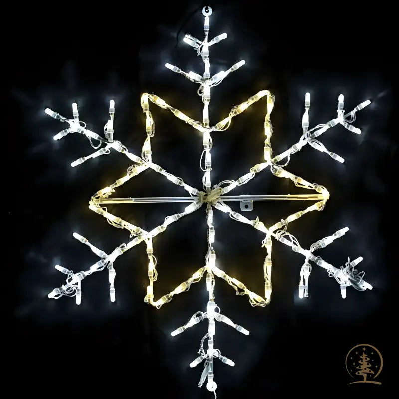 4ft Tall Let It Snow w/ RGB Lights and 6 Unique Snowflakes - Designer Series Display - Complete Scene - Wireframes