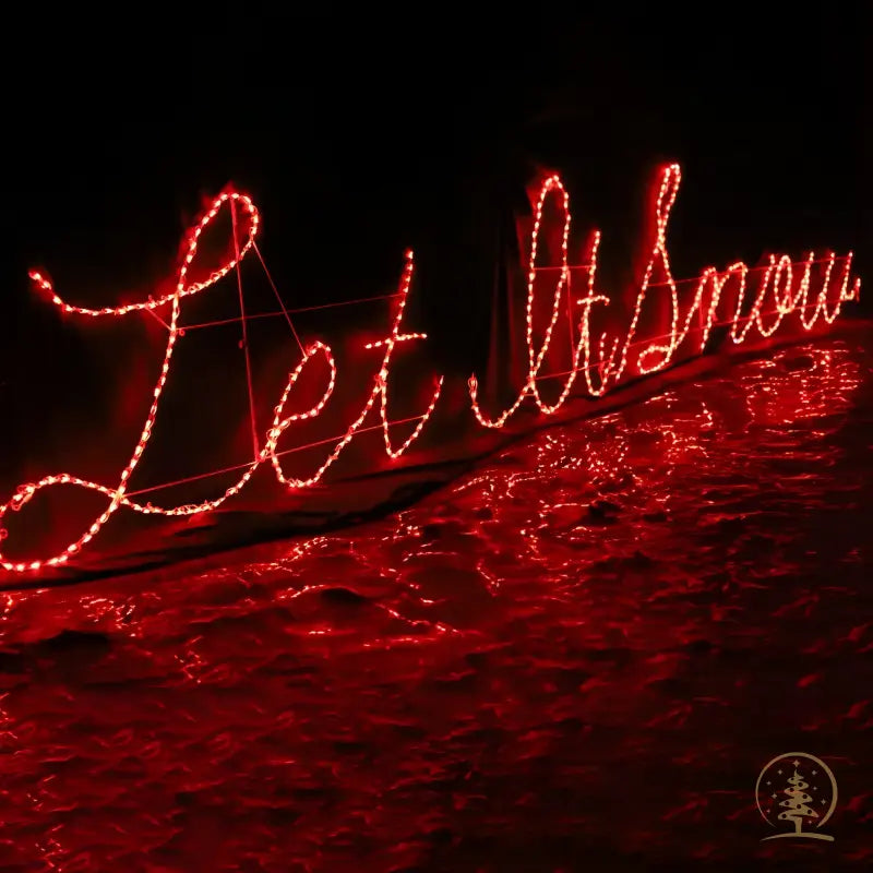 4ft Tall Let It Snow w/ RGB Lights - Designer Series Display - Wireframes Displays and Yard Art