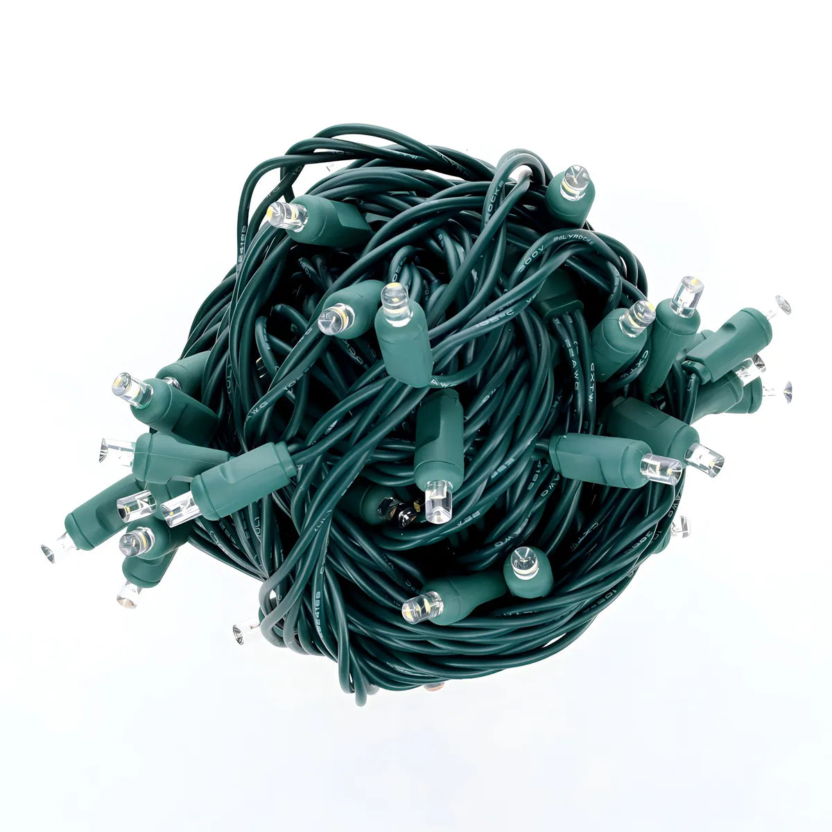 50 5mm Champagne 5mm Multicolor LED Christmas Lights 6’’ Spacing - Christmas Lights