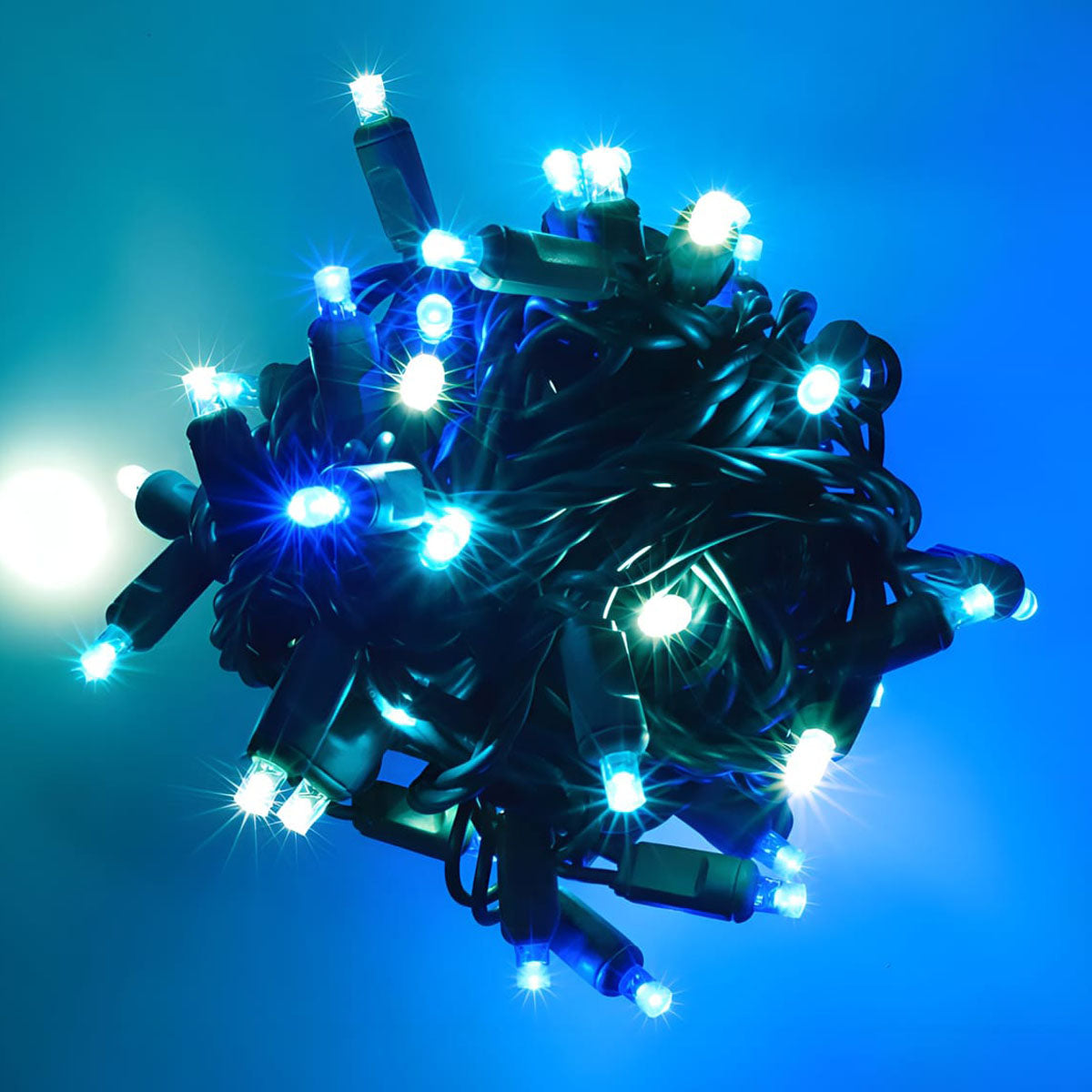 50 5mm ColorSplash Arctic 5mm Multicolor LED Christmas Lights 6’’ Spacing - Christmas Lights