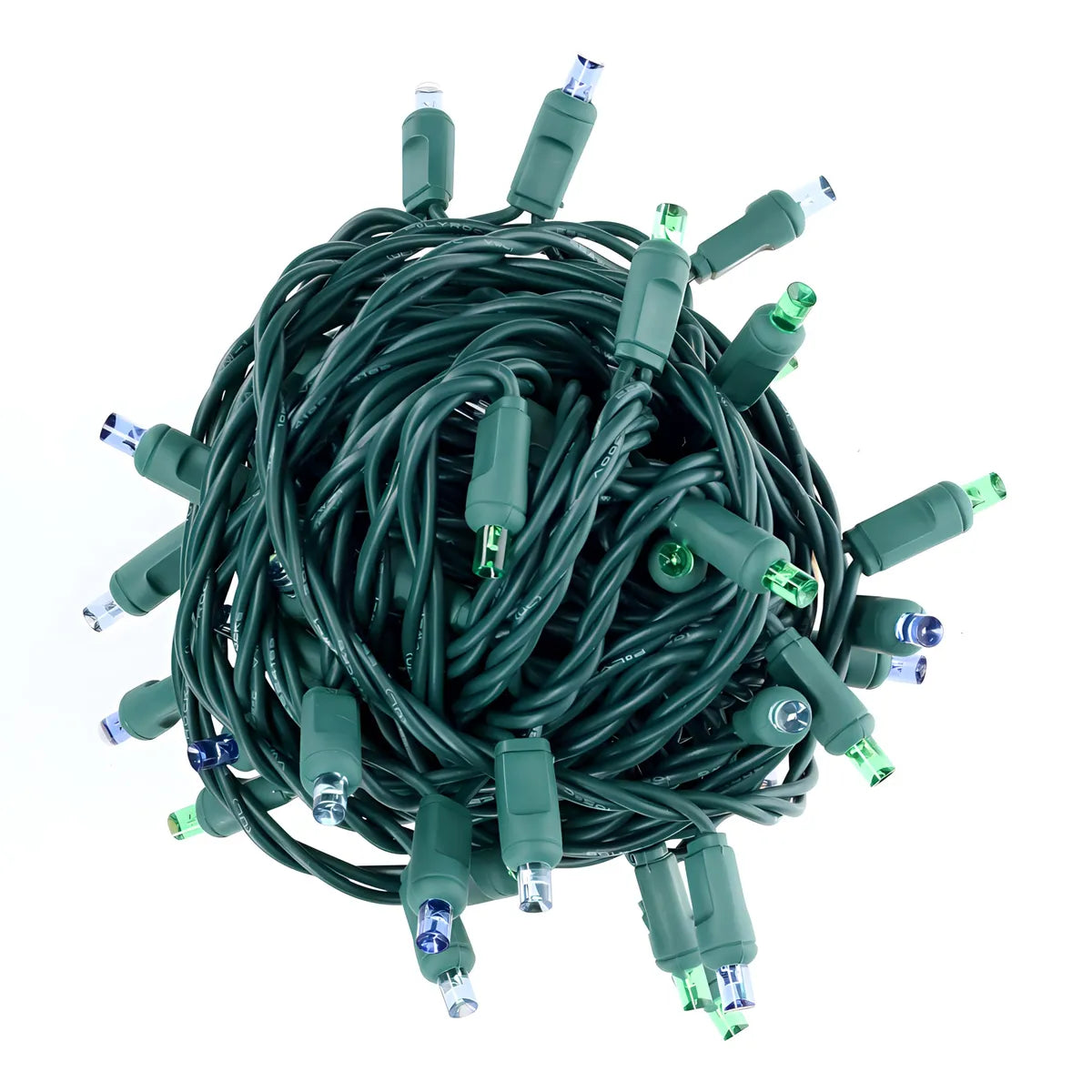 50 5mm ColorSplash Bahamas 5mm Multicolor LED Christmas Lights 6’’ Spacing - Christmas Lights