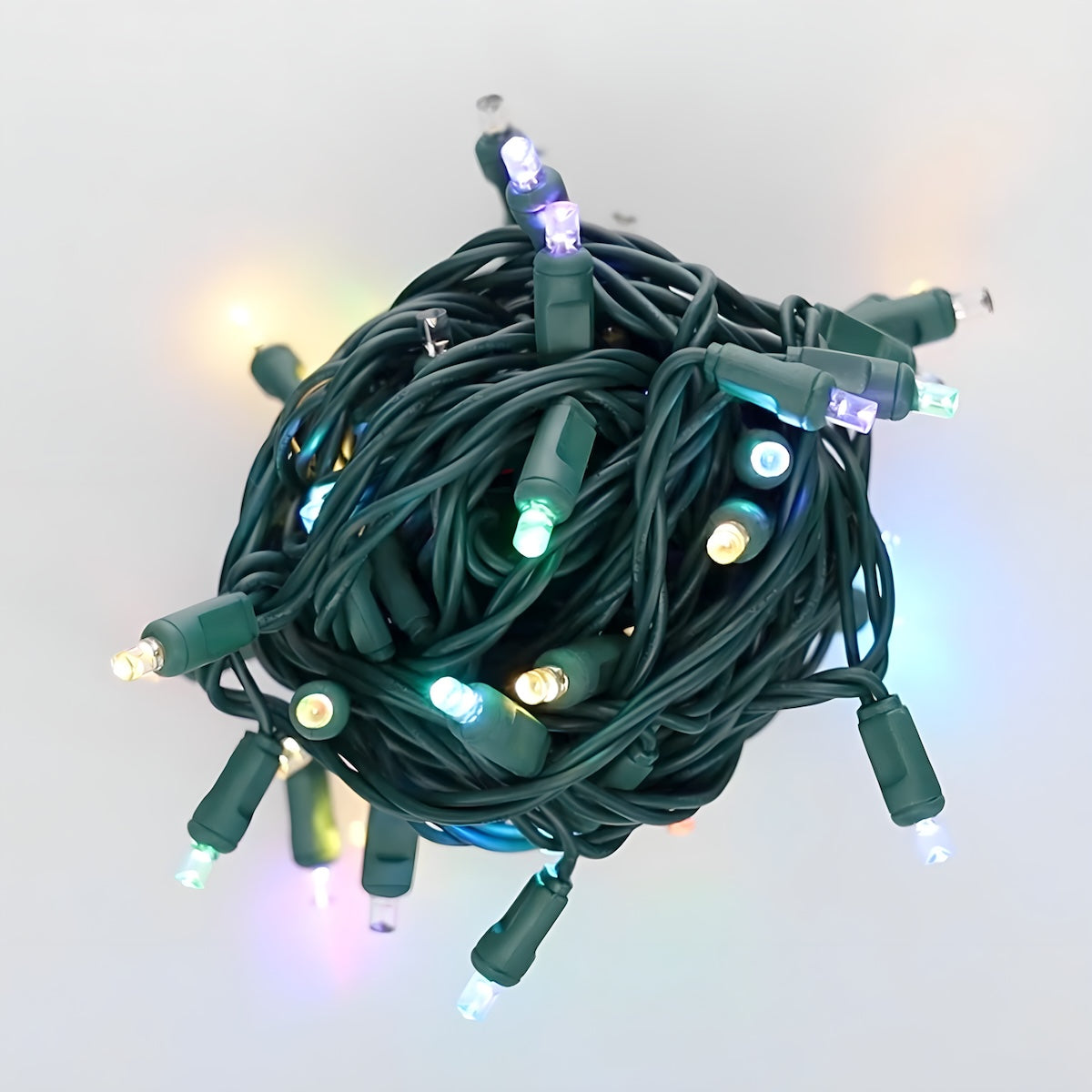 50 5mm ColorSplash Magic 5mm RGB Morphing Random Phasing/Slow Fade LED Christmas Lights 6’’ Spacing - Christmas Lights
