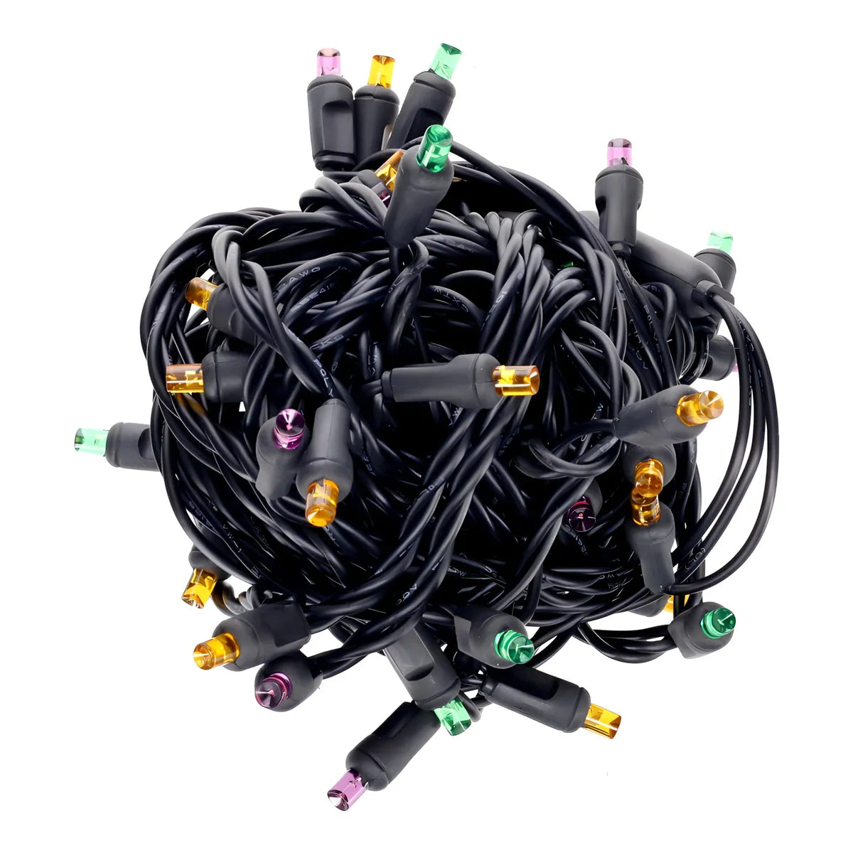 50 5mm ColorSplash Spooky 5mm Multicolor LED Christmas Lights 6’’ Spacing - Christmas Lights