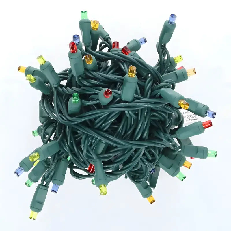 50 5mm Multicolor SuperSpark LED Strobe Lights 6’’ Spacing - Christmas Lights