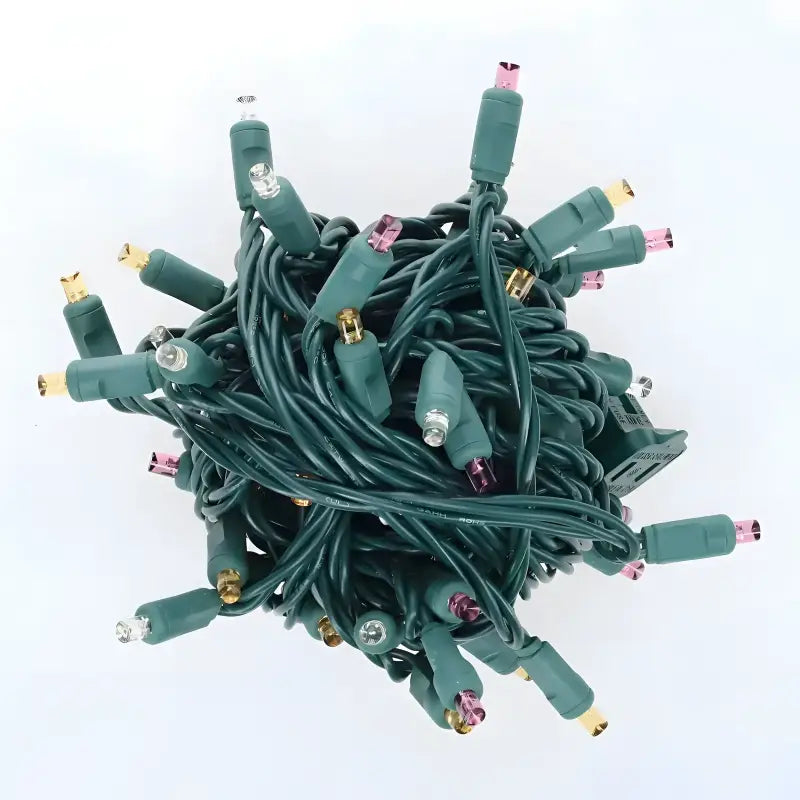 50 5mm Orange Purple Cool White SuperSpark LED Strobe Lights 6’’ Spacing Christmas Lights