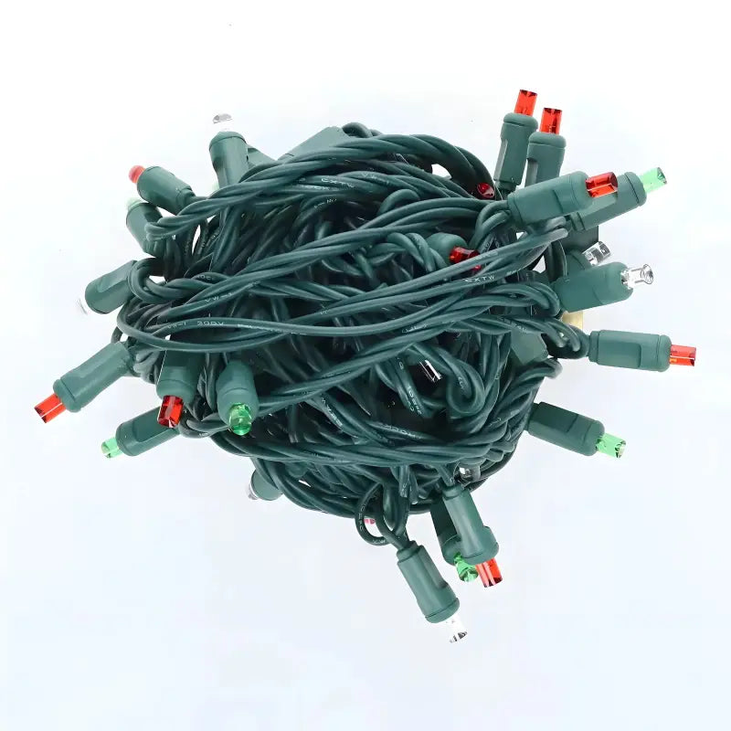 50 5mm Red Green Cool White SuperSpark LED Strobe Lights 6’’ Spacing - Christmas Lights