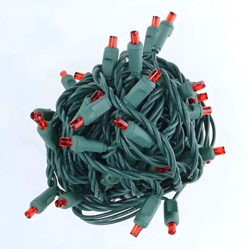 50 5mm Red SuperSpark LED Strobe Lights 6’’ Spacing - Christmas Lights