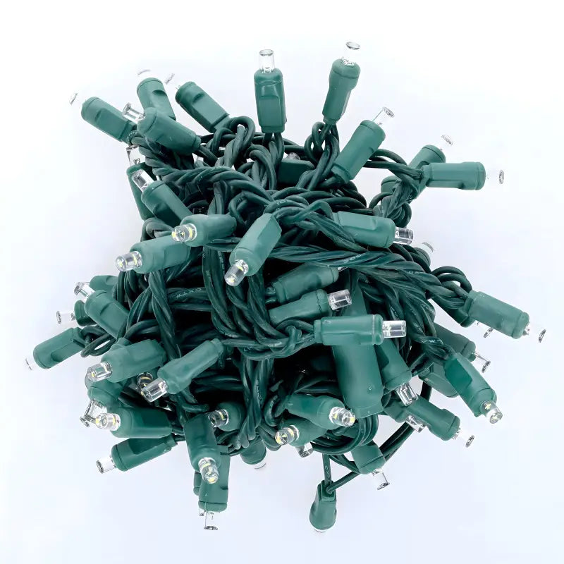 50 5mm Warm White Cool White Dazzle Strobing/Static LED Strobe Lights 6’’ Spacing - Christmas Lights
