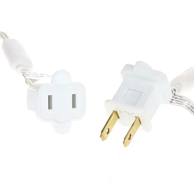 50 5mm Warm White QuadSpark Strobing/Static LED Strobe Lights 6’’ Spacing White Wire Christmas Lights