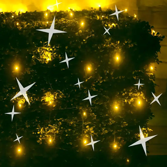 5mm 4’ x 6’ Gold DreamSpark Smooth Fade LED Net Lights - Christmas Lights