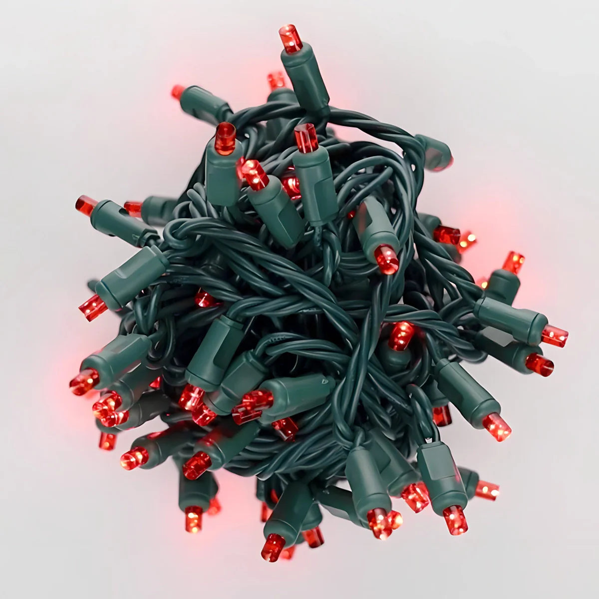 5mm LED Smooth Fade Lights DreamSpark Red 70 Bulbs 4’’ Spacing - Christmas Lights