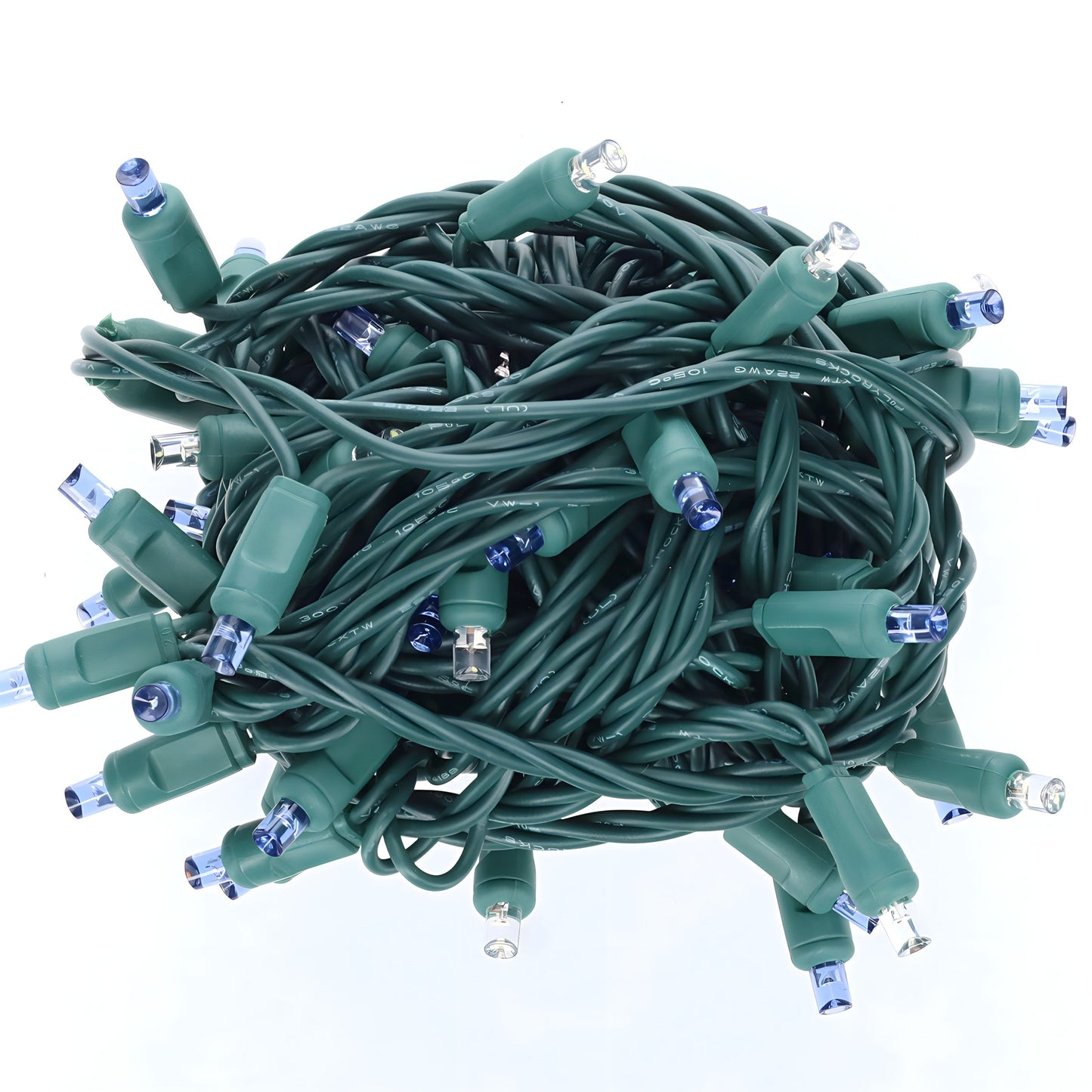 5mm LED Strobe Lights Dazzle Blue/cool white Strobing/Static 50 Bulbs 6’’ Spacing - Christmas Lights