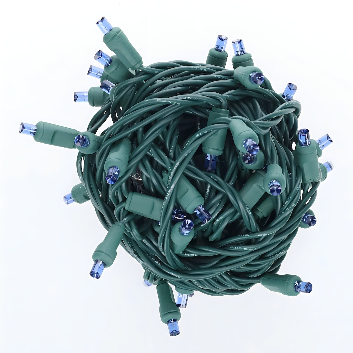5mm LED Strobe Lights SuperSpark Blue Strobe Light String 50 Bulbs 6’’ Spacing - Christmas Lights