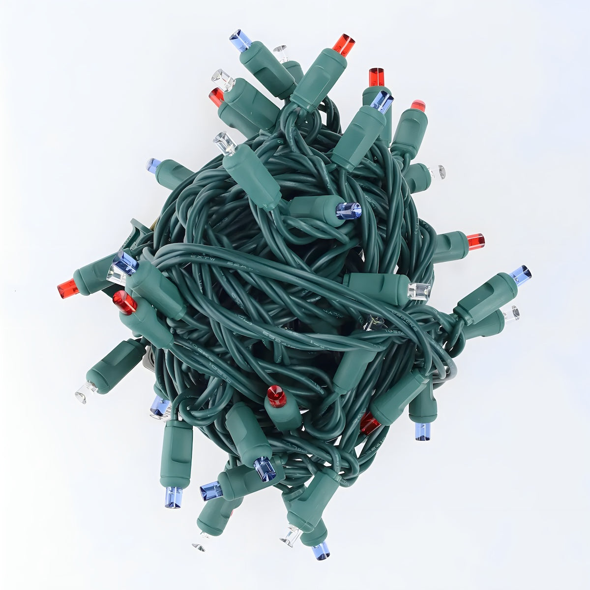 5mm LED Strobe Lights SuperSpark Red Cool White Blue Strobe Light String 50 Bulbs 6’’ Spacing - Christmas Lights