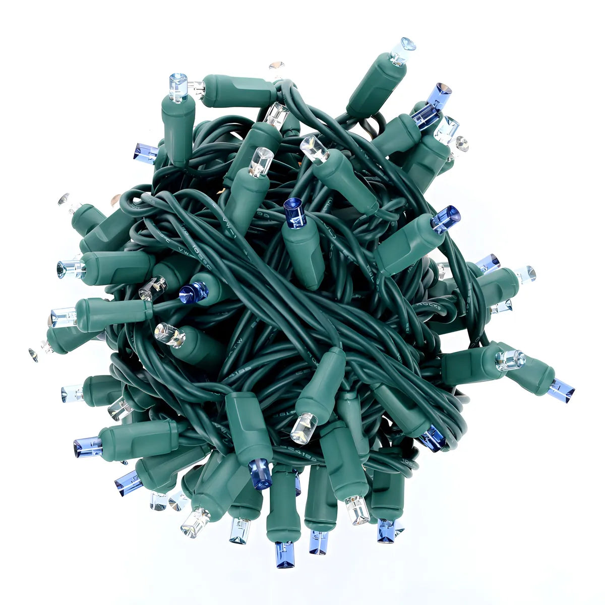 70 5mm Arctic Blue Cool White Teal DreamSpark Slow Fade LED Christmas Lights 4’’ Spacing - Christmas Lights