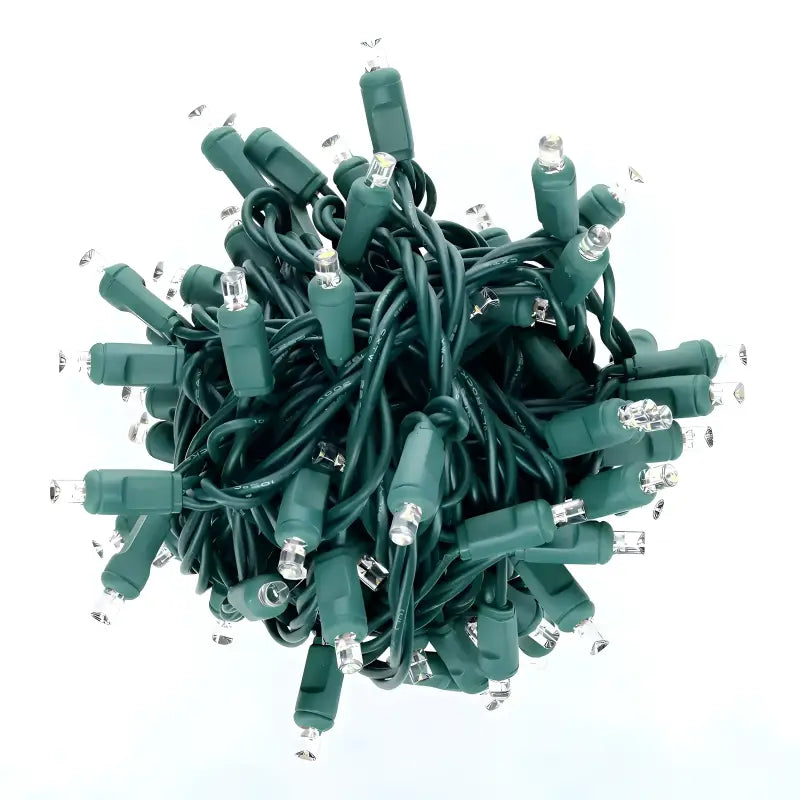 70 5mm Champagne Warm White Pure White Cool White DreamSpark Slow Fade LED Christmas Lights 4’’ Spacing - Christmas