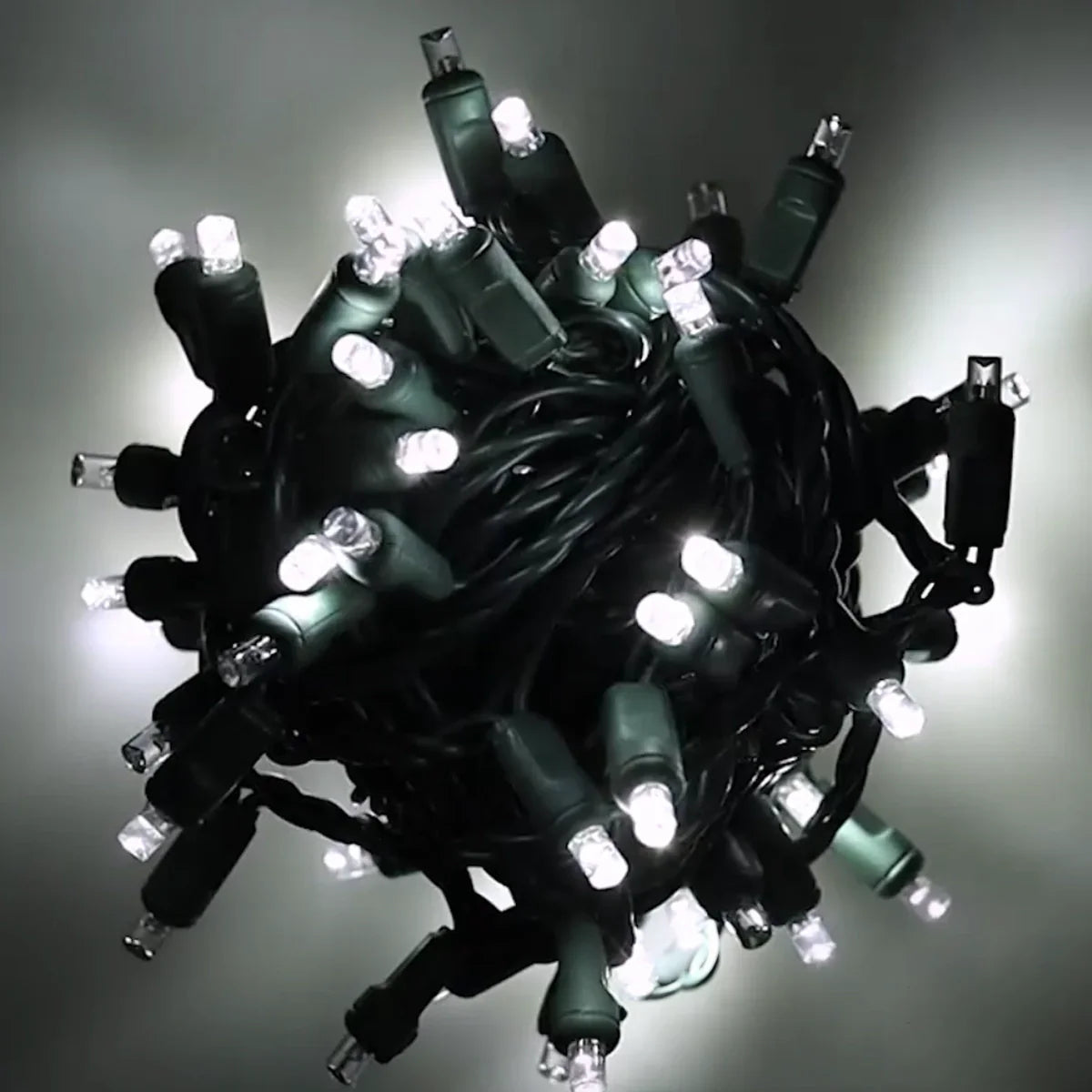 70 5mm Cool White DreamSpark Slow Fade LED Christmas Lights 4’’ Spacing - Christmas Lights
