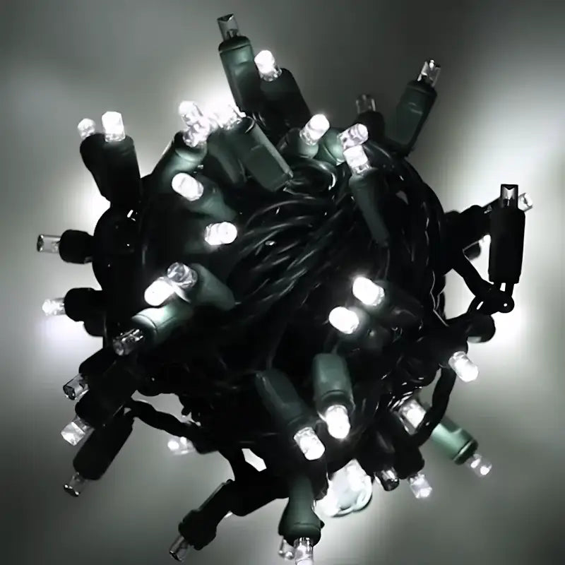 70 5mm Cool White DreamSpark Slow Fade LED Christmas Lights 4’’ Spacing - Christmas Lights