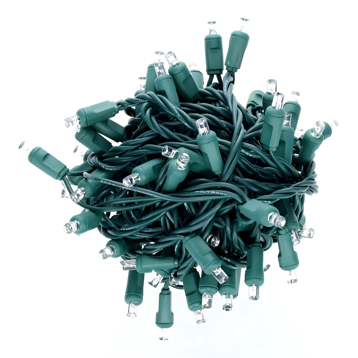 70 5mm Cool White LED Christmas Lights 4’’ Spacing - Christmas Lights