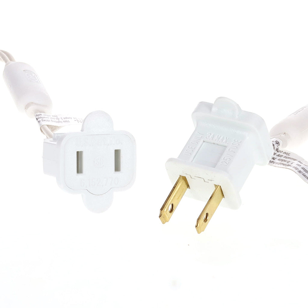 70 5mm Cool White LED Christmas Lights 4’’ Spacing White Wire - Christmas Lights