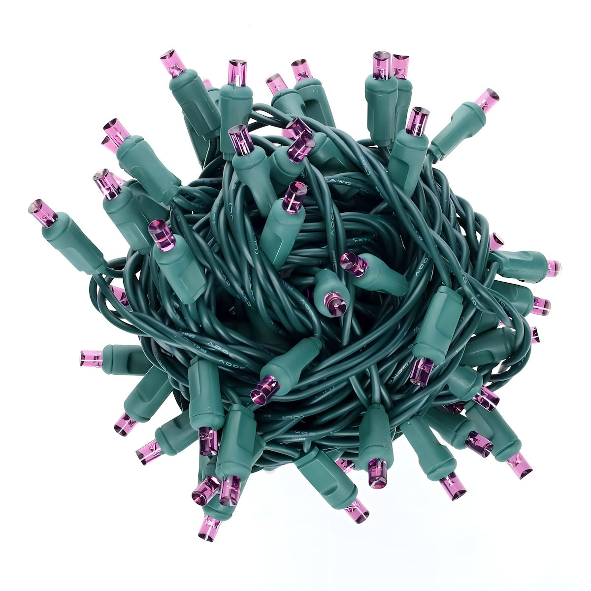 70 5mm Purple LED Christmas Lights 4’’ Spacing - Christmas Lights
