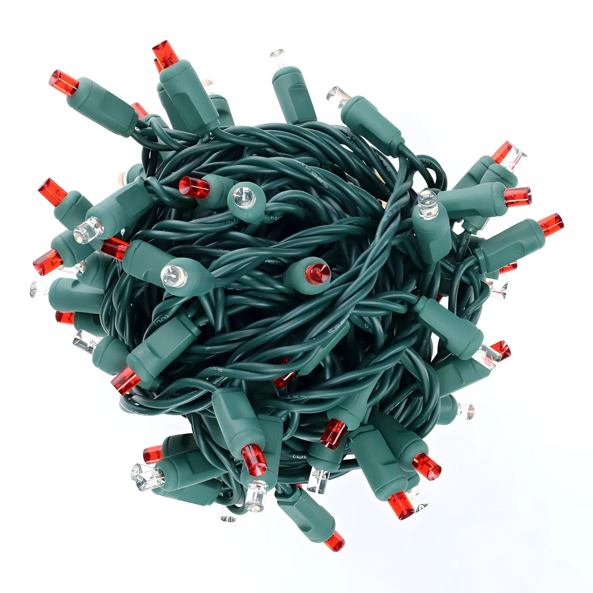 70 5mm Red Cool White DreamSpark Slow Fade LED Christmas Lights 4’’ Spacing - Christmas Lights