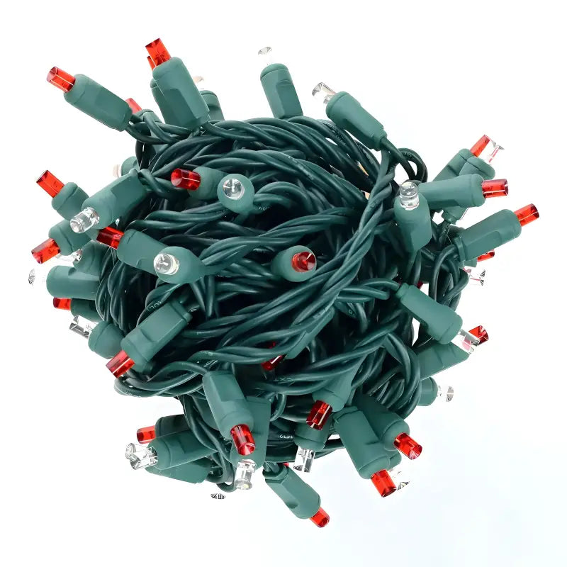 70 5mm Red Cool White DreamSpark Slow Fade LED Christmas Lights 4’’ Spacing - Christmas Lights