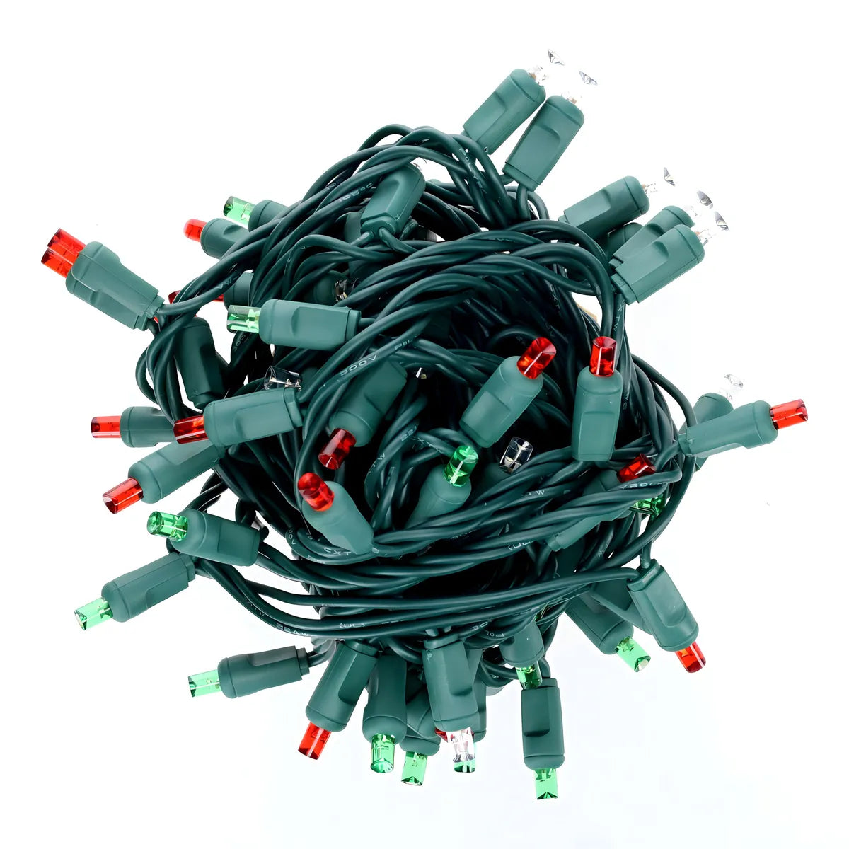 70 5mm Red Green Cool White DreamSpark Slow Fade LED Christmas Lights 4’’ Spacing - Christmas Lights